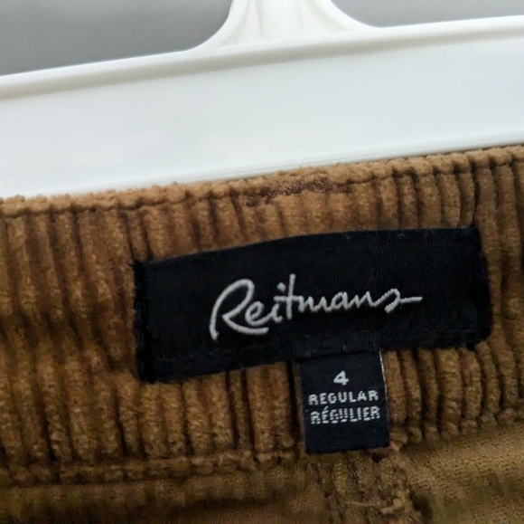 Corduroy wide leg trousers size 4 Reitmans - Picture 2 of 3